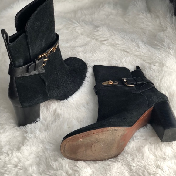 Tory Burch black suede ankle boots - Picture 8 of 9